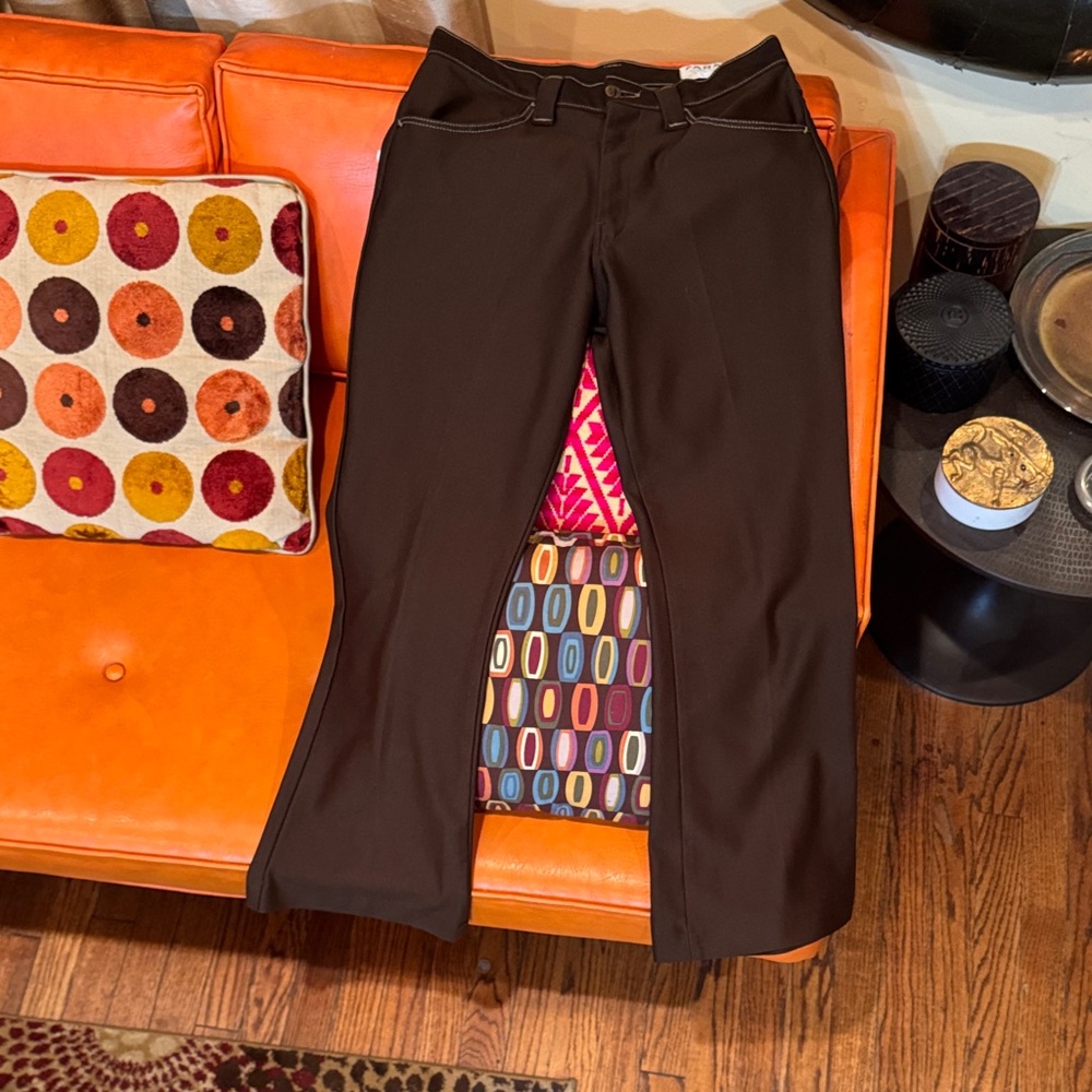 Unisex Farah Dark Brown Bellbottom Trousers size 30/32